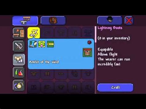 how to craft lightning boots